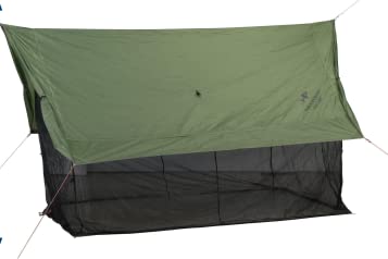 AMAZONAS Mosquito Wing Tarp | Tienda de campaña para exteriores 2 en 1 con mosquitera, hamacas, protección contra la lluvia y el viento, lona antidesgarro de nailon para senderismo y camping, 350 x