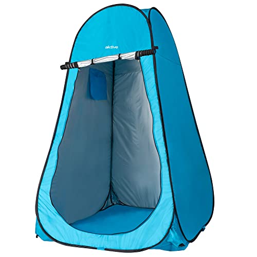 Aktive 62163 - Tienda campaña cambiador para 2 personas, para camping y Viaje, con suelo 120x120x190 cm azul