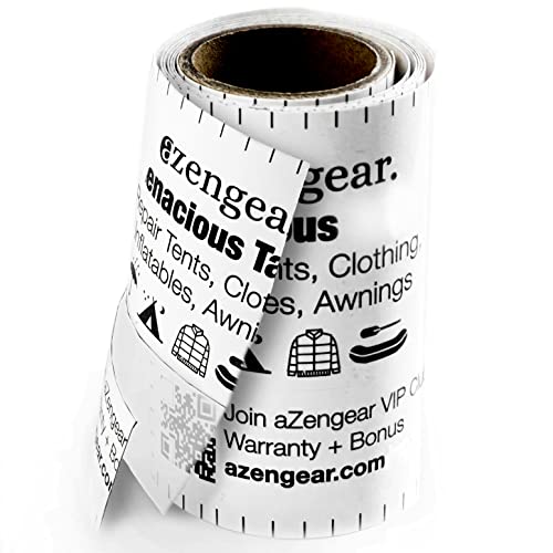 aZengear Cinta Impermeable y Tenaz Transparente para Reparación de Tiendas: Kit de Parches para Chaquetas de Pluma, PVC, Sofás, Bolsas, Zapatos, Inflables (7,5x100cm)